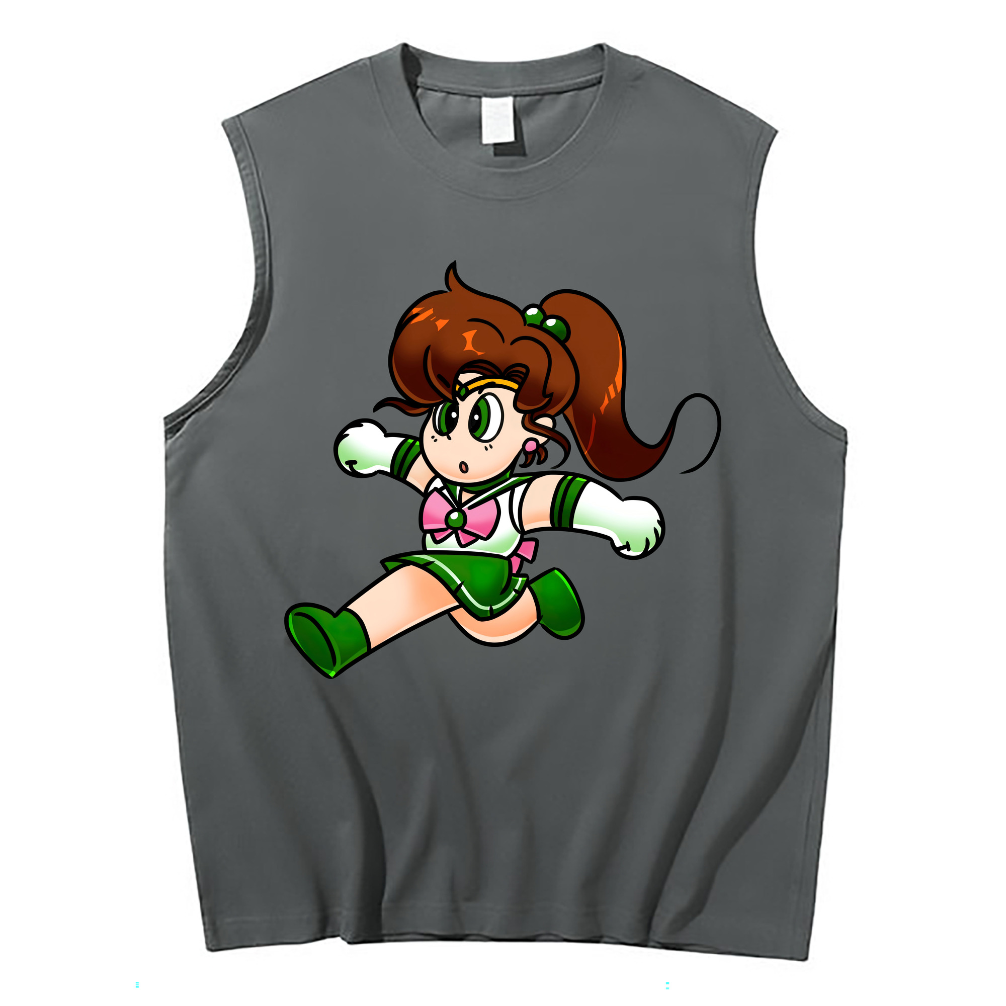 （画像用） 美少女戦士セーラームーン 木野 まこと きの まこと Sailor Moon Kino Makoto （セーラージュピター；Sailor Jupiter） コットン100％タンクトップ（フロントプリント）